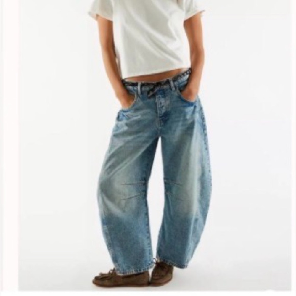 Free People We the Free Good Luck barrel Jeans 28